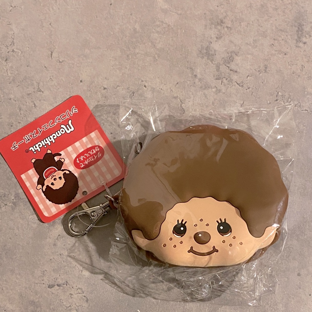 Monchhichi Silicone Coin Pouch Purse Charm
